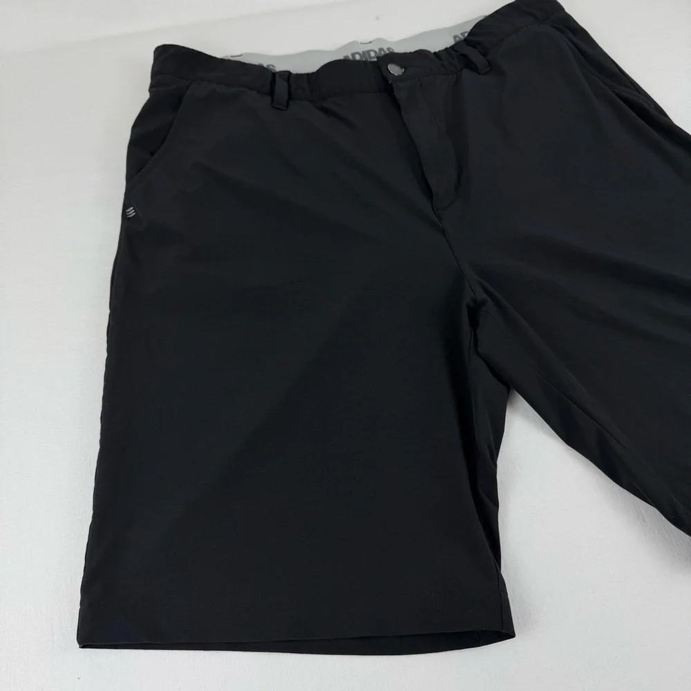 Adidas Golf Shorts men's 38 Black Performance Stretch Quick Dry Inseem 10 inches